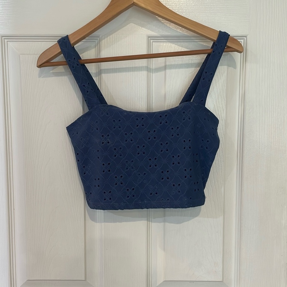 Navy crop top
